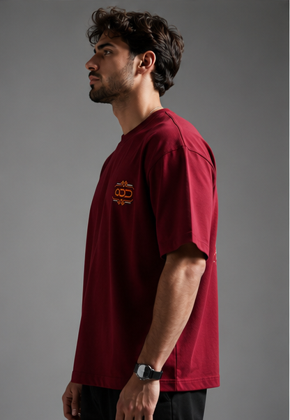 Burgundy Over Size T-shirt
