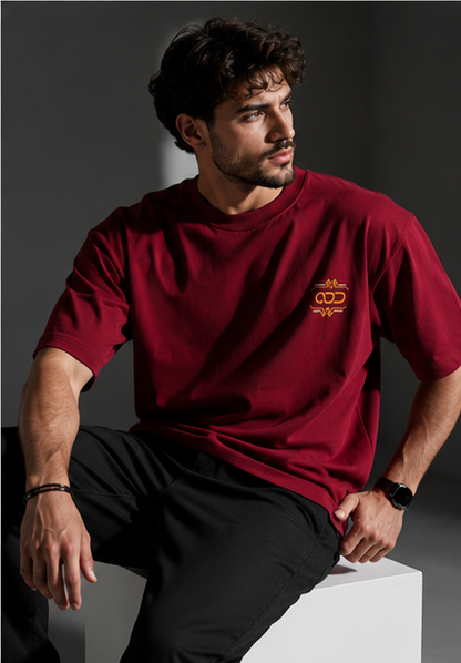 Burgundy Over Size T-shirt