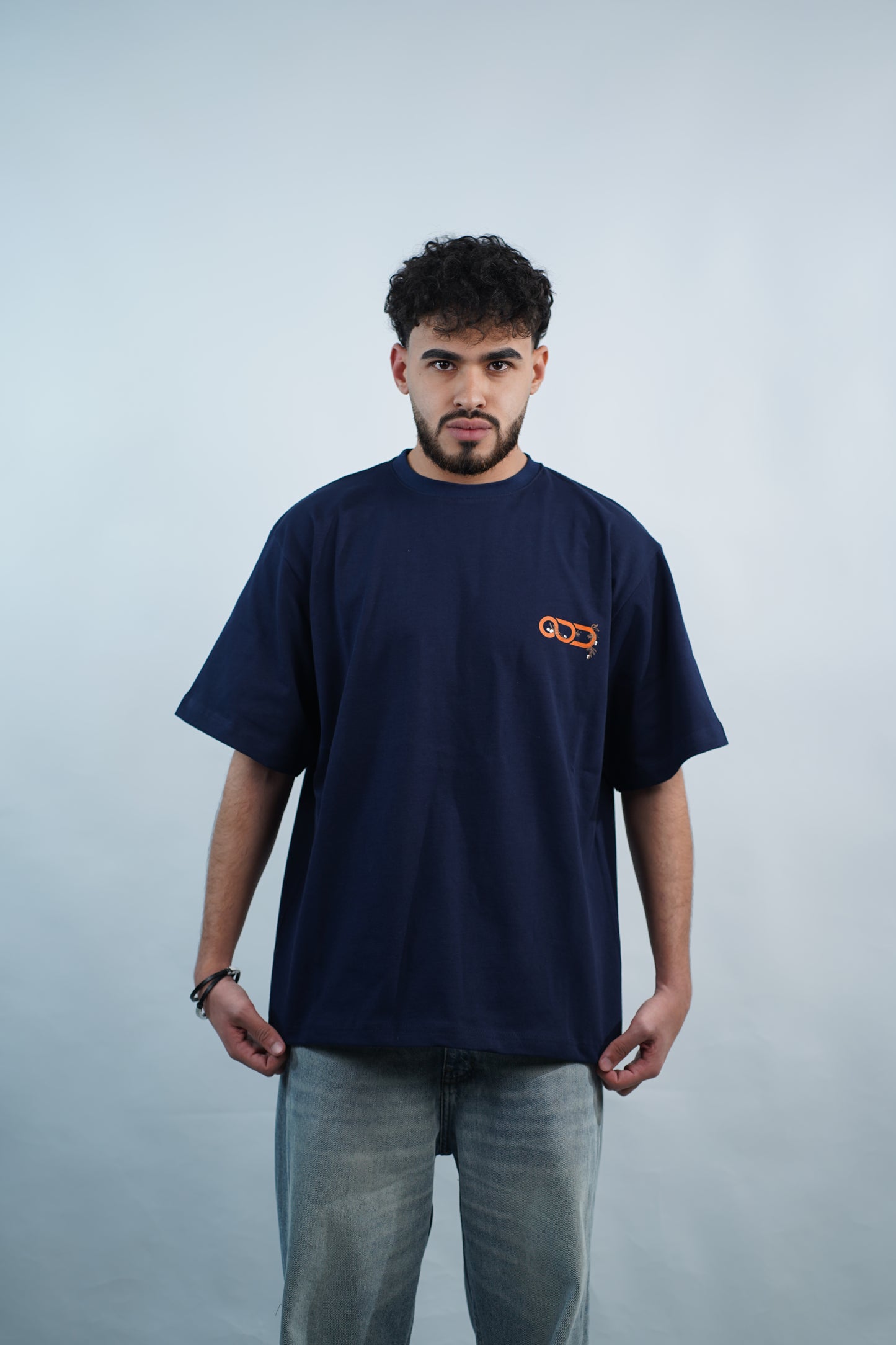 navy blue Over Size T-shirt