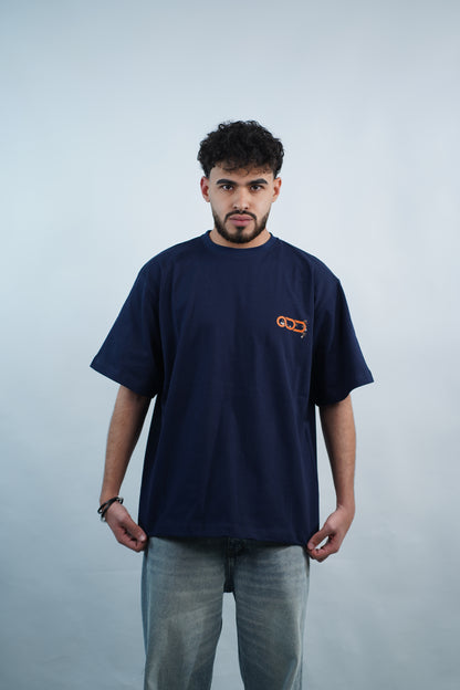 navy blue Over Size T-shirt