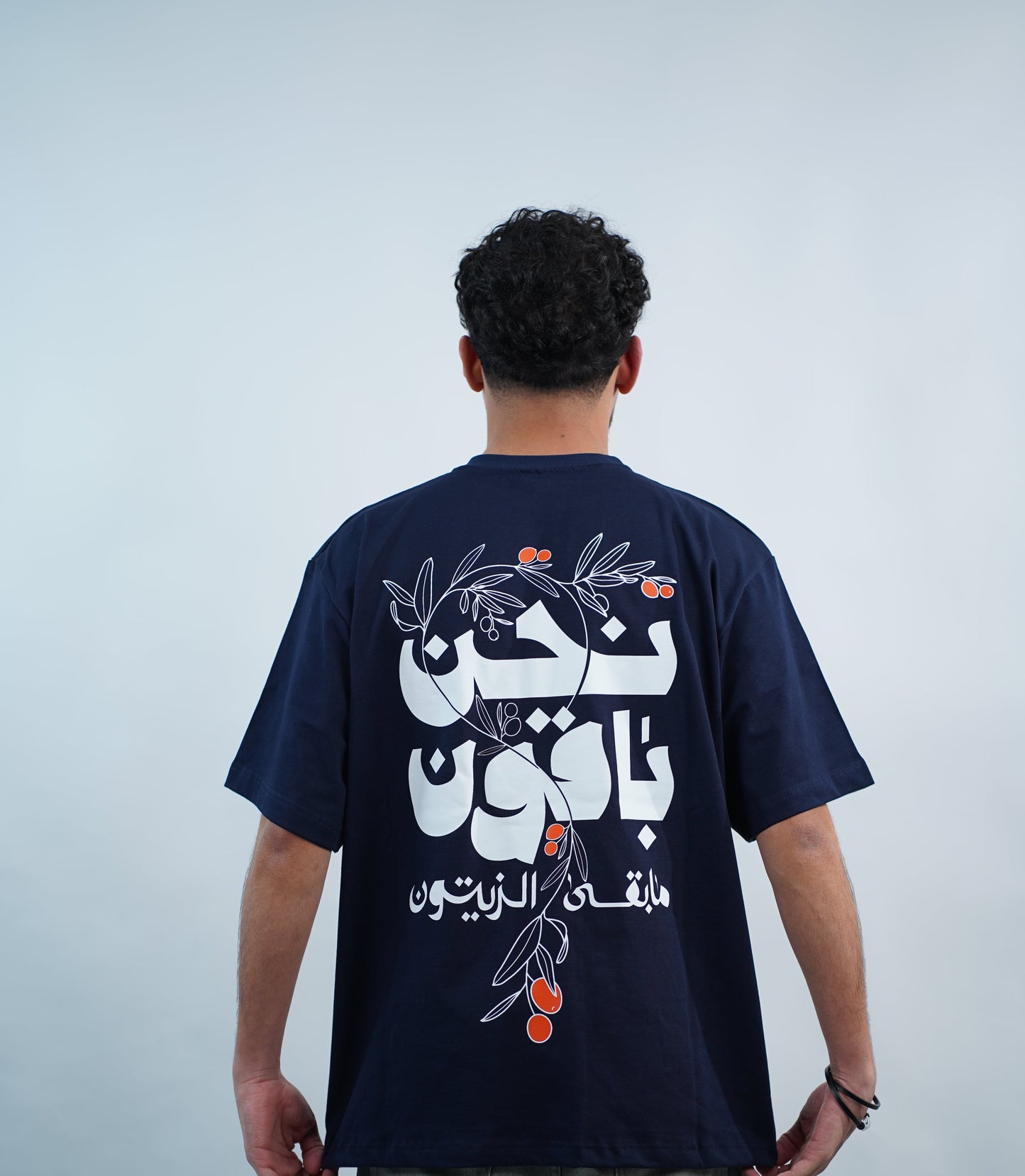 navy blue Over Size T-shirt