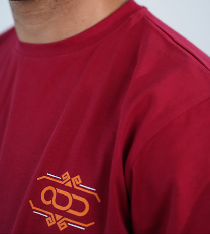 Burgundy Over Size T-shirt