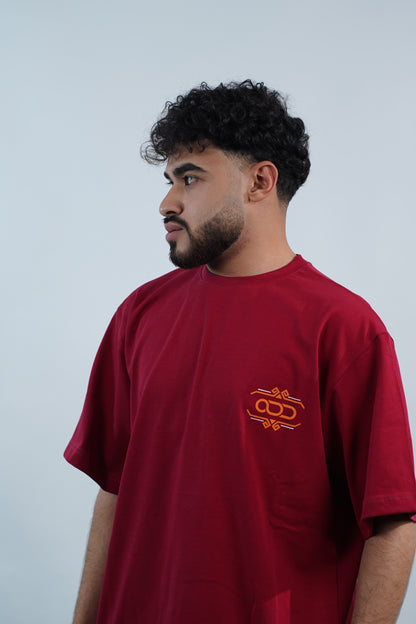 Burgundy Over Size T-shirt